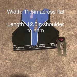 NWT! Betsey Johnson sports bra with removable cups
